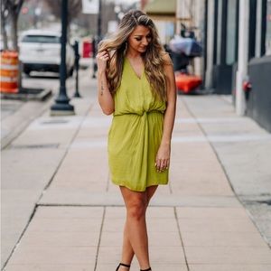 Cute chartreuse dress | Naked Zebra | Size Small TTS